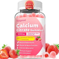 Calcium Citrate Gummies, Calcium Supplements for Women & Men, High Absorption Calcium Gummies with Vitamin D3, Magnesium & Zinc for Muscle, Bone & Immune Support, Strawberry Flavor, 60 Count