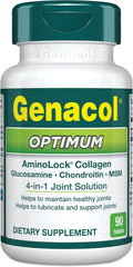 Genacol Optimum – Glucosamine, Chondroitin, MSM and Ultra-Hydrolyzed Collagen Tablets, Maintains Healthy Joints, Protects & Lubricate Cartilage, 90 Tablets (30-Day Supply)