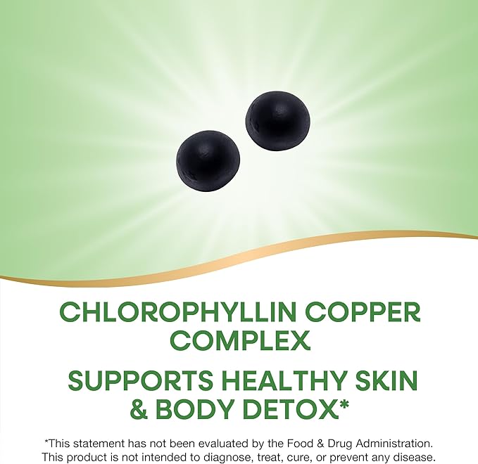 Nature's Way Chlorofresh Chlorophyll Gummies, Supports Healthy Skin and Body Detox*, Internal Deodorant*, Orchard Fruit Flavored, 60 Gummies, (Pack of 2)