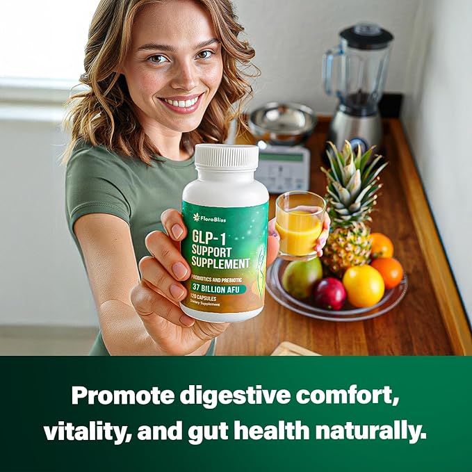 FloraBliss Natural Support Formula | Include Akkermansia, Bacillus coagulans, Chicory Inulin, Berberine - with Vitamin D & B2 | 120 Cap | Vegan, Non - GMO, Gluten Free