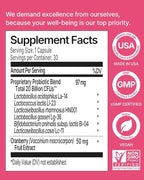 Probiotics for Women Vaginal Health - pH Balance, Yeast, Odor Control Supplement - 20 Billion CFU, 6 Authentic Strains with Natural Cranberry for Urinary & Gut Health - 30 CT