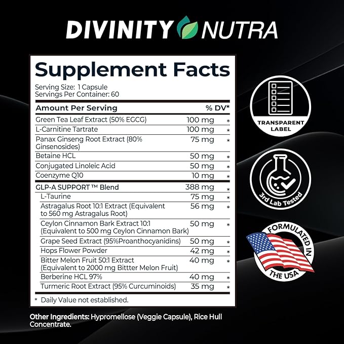Daytime Fat Burner Supplement for Men & Women,Weight Loss Pills for Women, with Green Tea Extract, Co-Q10, Turmeric, Berberine,Bitter Melon for Metabolism Appetite Support 60 Capsules