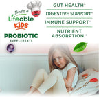 Lifeable Sugar Free Probiotics with Prebiotics Fiber for Kids – Great Tasting Natural Flavor Gummy Supplement – Keto Friendly Probiotic Chewable – 90 Gummies