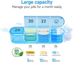 Zoksi Monthly Pill Organizer 1 Times a Day, 30 Day Pill Box Organizer,One Month Pill Case for Travel, 31 Day Daily Medcine Container for Vitamins, Supplement & Medication