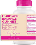 Amy Suzanne Hormone Balance Gummies for Women - Hormone Harmony for Mood, Energy, Bloating - Hormonal PMS, Perimenopause & Menopause Support - Red Raspberry Leaf & Black Cohosh - 60 Gummy Supplements