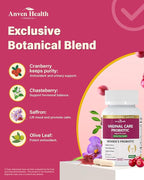 Vaginal Probiotics for Women pH Balance with Prebiotics - 60 Billion Womens Probiotic for Vaginal Flora, Odor, Yeast & Digestive Health with Saffron, Cranberry, Vegan & Non-GMO | 180 Caps