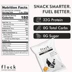Flock Keto Chicken Skin Chips – Original Flavor, Low Carb, High Protein, Gluten-Free Chicken Crisps, Keto Snack, Low Carb Chips, Protein Crackers, Diet Snacks, 8-Pack (1oz)