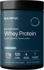 Gainful Everyday Whey Protein Powder, 23g Protein per Serving, Unflavored, Supports Muscle Growth, Recovery, & Daily Nutrition, with Whey Isolate, Casein, & No Artificial Ingredients, 14 Servings