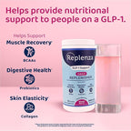 Replenza Daily Replenisher Nutritional Support Powder – Muscle Recovery, Digestive Health & Skin Elasticity Mix of Amino Acids, Prebiotics and Collagen Peptides – Mixed Berry Flavored, 30 Scoops