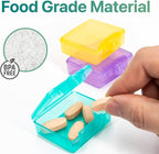 Sukuos Small Pill Box 3 pcs, Cute Travel Pill Case Daily Pill Organizer Portable for Pocket Purse for Vitamin Fish Oil Supplements, Easy to Clean