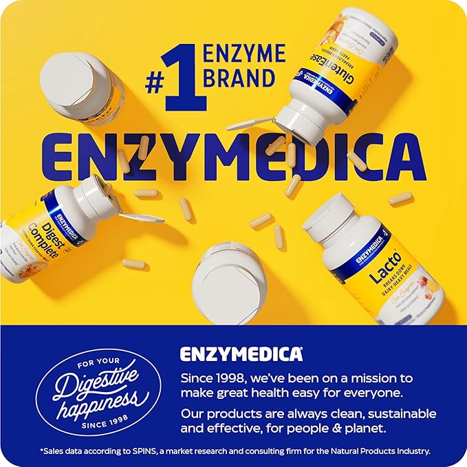 Enzymedica Digest Complete Chewable, Digestive Enzymes, Orange Flavor, 30 Tablets