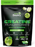 Sugar Free Creatine Monohydrate Gummies 5g, Natural Sour Green Apple - 120 Vegan Chews for Men and Women. Cognition and Muscle Support, Cellular Energy - Non-GMO & Gluten-Free