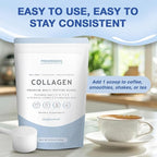 Multi Collagen Peptides Powder (Unflavored) – Types I, II, III, V & X with Biotin, Vitamin C & Hyaluronic Acid – Grass-Fed, Non-GMO Collagen Supplement for Skin, Hair, Nails & Joint Support