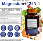 Magnesium Complex 700mg – 12-in-1 Magnesium Supplement with Glycinate, Citrate, Malate, Oxide, Taurate & More – High Absorption for Muscle, Heart, Sleep, Bone, Nerve Support –120 Capsules