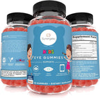 Sunergetic Premium Eye Support Gummies for Kids - Lutein with Zeaxanthin Supports Overall Eye Health, Vision & Macular Health–Clinically Studied Lutein & Zeaxanthin with Lutemax 2020-60 Gummies
