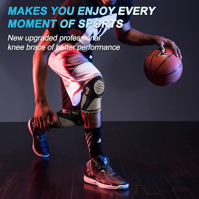 NEENCA Professional Knee Brace for Pain Relief, Medical Knee Support with Patella Pad & Side Stabilizers, Compression Knee Sleeve for Meniscus Tear, ACL, Joint Pain, Runner, Workout (Copper, Medium)