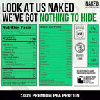 NAKED Pea - Pea Protein Isolate - Plant Based, Vegetarian & Vegan Protein. NSF Certified, Easy to Digest, Non-GMO, No Lactose, No Soy and Gluten Free - 15 Servings