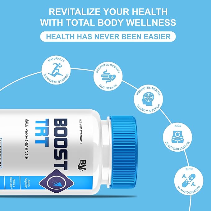 (2 Pack) Boost TRT Maximum Strength Performance Supplement BoostTRT Premium Capsules, Boost TRT Maximum Strength Advanced Multivitamin Supplement, BoostTRT Health Management Pills (120 Capsules)