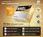 NAD Supplement with Resveratrol, PQQ,Ca-AKG,Nicotinamide,Green Tea, Advanced NAD+ Supplement Daily Pack Support Healthy Mitochondria,Healthy Aging and Cellular Energy for Women & Men 30 Packs
