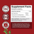 Natures Craft Red Yeast Rice with CoQ10 Supplement - Advanced Healthy Heart & Healthy Cholesterol Levels Formula for Men & Women - Red Yeast Rice Capsules with 1200 mg per Serving and CoQ10-120 Count