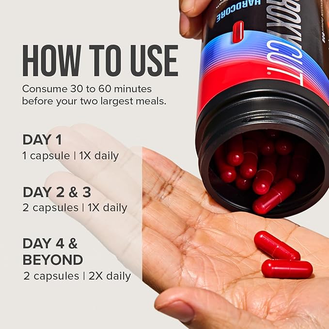 Hydroxycut Hardcore - 60 Rapid-Release Capsules - Thermogenic Calorie Burn, Extreme Energy + Focus, Maximum Intensity - for Women & Men