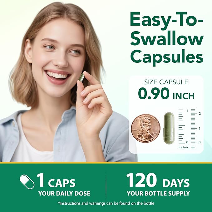 Body Deodorizing Supplement, (120 Capsules) Chlorophyll Capsules for Body Odor, Fresh Breath, Natural Odor Control Chlorophyll Pills for Men & Women,Vegan