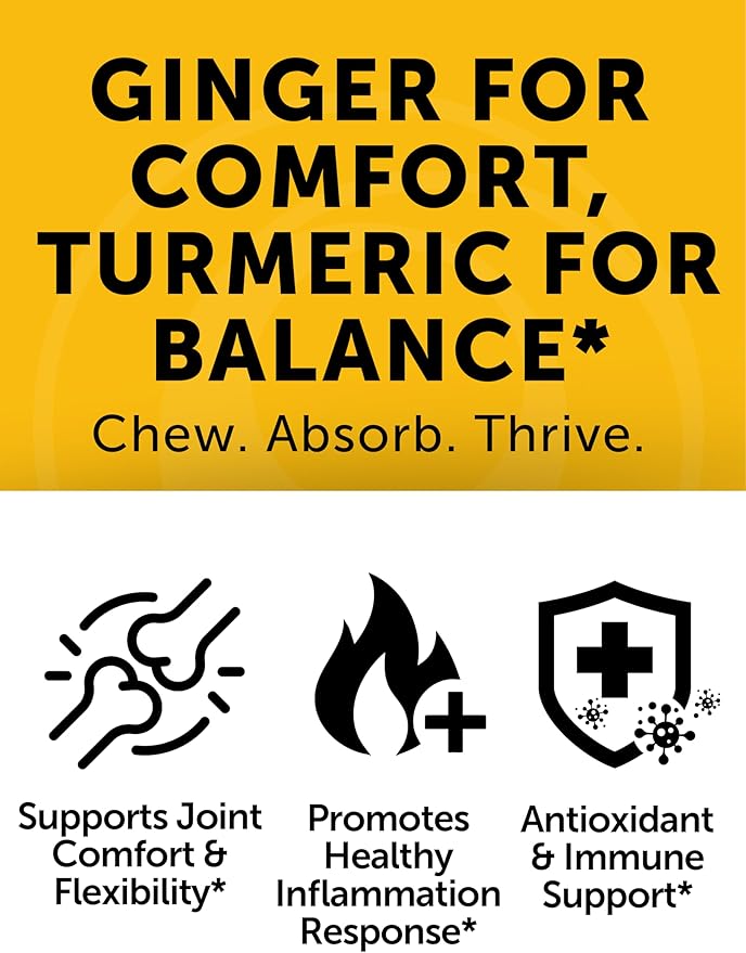 Lunakai USA Made Turmeric and Ginger Supplement Gummies 500mg with Black Pepper – High Absorption Curcumin Turmeric Gummies for Joint Comfort, Daily Immune Support, Non-GMO - 6 Pack