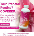 Pink Stork Liquid Prenatal Vitamins for Women - for Fertility, Pregnancy, Postpartum - Morning Sickness Support - 64 Servings - 2 Pack