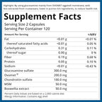 purmeo 5-Day Fast-Acting Joint Health Supplement - Support for Comfort, Cartilage, Strength & Flexibility - OVOMET Eggshell Membrane Glucosamine Chondroitin, MSM & Boswellia - Made in Germany, 120ct