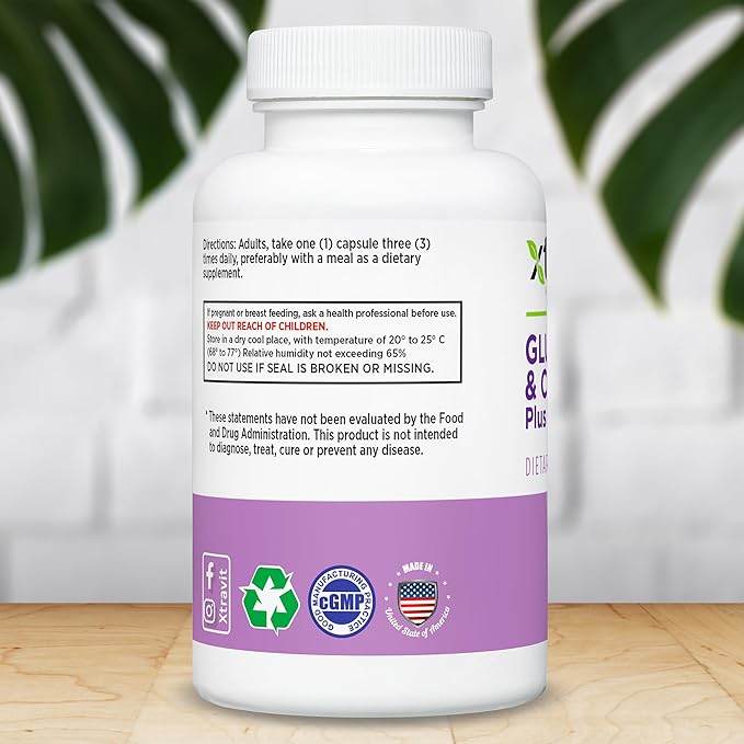 Glucosamine Chondroitin MSM – Natural Joint Support Supplement - Advanced Repair & Relief Supplements for Men & Women - Vegan, Non-GMO, Gluten Free, No Fillers, 60 Capsules