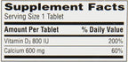 Caltrate 600 Plus D3 Calcium and Vitamin D Supplement Tablets, Bone Health Supplements for Adults - 60 Count (Pack of 4)