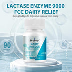 Heivy Pure Lactase Enzyme 9000 FCC Dairy Relief Fast Acting Supplement, Lactose Intolerance Pills 90 Count (Pack of 1)