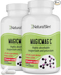 MagicMag C by NaturalSlim, Magnesium Citrate Capsules for Muscle Relaxation, Sleep Quality, Nerve Function & Electrolyte Support, Daily Magnesium Supplement for Men and Women, 100 Capsules