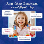 2 Pack Magnesium Drops for Kids - with L-Theanine Omega-3, Vitamin B6, D3, Zinc - Kids Magnesium Glycinate Liquid for Sleep, Relaxation, Calm & Focus - Raspberry Flavor