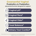 Vaginal Probiotics for Odor & pH Balance | 2-Month Supply | Supports Vaginal Flora, Yeast Balance, Feminine Health | with Prebiotics, Vitamin C & Cranberry | Vegan, 120 Count