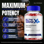 Elite Grow XL Gummies, EliteGrow XL Supplement for Men - Maximum Strength Performance All Natural Gummy to Support Stamina, Endurance and Energy, EliteGrowXL Gomitas Reviews (60 Gummies)