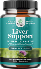 Natures Craft Liver Cleanse Detox & Repair 180 Capsules - Herbal Liver Support Milk Thistle Supplement - Silymarin Milk Thistle Supplements with Dandelion Root, Choline, Beetroot & Artichoke Extract