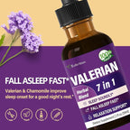 Valerian Root Sleep Support Drops, Passion Flower, Chamomile, Lavender, Soursop Leaves, & Hibiscus Herb Extract Supplement Tincture for Sleep Soundly & Deeply. 4 oz