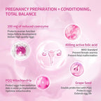 DRAUSTIN Coenzyme Q10 Preparation for Pregnancy Reduction 200mg Mitochondrial PQQ Folic Acid Imported from The United States, 60 Count