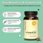 Future Kind Vitamin D3 2500 IU for Bone and Muscle Function, Vitamin D Vegan Supplement from Plant Lichen, Non-GMO, Sugar Free, Pure Vitamin D3, Promotes Natural Resilience, 30 Capsules
