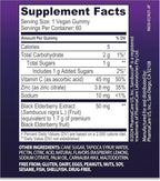 Sambucol Elderberry Gummies - Immune Support Supplement for Adults with Vitamin C & Zinc, Sambucus Elderberry with High Antioxidants, Gluten Free, Vegan - 60 Count