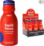 More Labs Liquid Focus, Nootropic Smart Drink with Powerful Antioxidants & Adaptogenic Herbs for Energy and Concentration, 150mg Caffeine (Pack of 6)