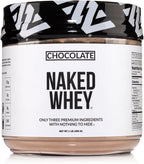 NAKED Chocolate Whey 1LB - All Natural Grass Fed Whey Protein Powder, Organic Cacao, and Coconut Sugar - NSF Certified, No GMO, No Soy, and Gluten Free, Aid Growth and Recovery - 12 Servings