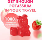 Potassium Gummies, Potassium Bicarbonate Supplement for Adults & Kids, Potassium Supplement for Electrolyte Balance & Muscle Heath, Sugar-Free, Strawberry Flavor, 60 Count