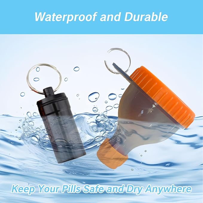 Protein Funnel Set Travel Protein Powder Containers with 1 Carabiner 1 Brush and 1 Mini Pocket Pill Box Reinforced to Prevent Spills Gym Pre-Workout Supplement Orange Powder Funnels