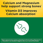 Nature Made Calcium Magnesium Zinc with Vitamin D3, Dietary Calcium Supplement for Bone Support, 300 Tablets