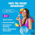 Digestive Advantage Daily Probiotic Gummies for Digestive Health, Gut Health & Immune Support, Probiotics for Men and Women (80ct) - Delicious Natural Fruit Flavor* (Pack of 3)