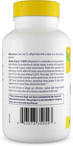 Healthy Origins® CoQ10 600 mg – Natural Trans-Isomer Ubiquinone – Yeast Fermented, Supports Heart Health & Cellular Energy – Non-GMO 60 Softgels