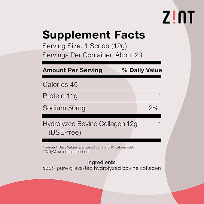 Z!NT Collagen Hydrolysate Bag, 10 Oz