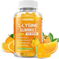 L-Lysine Gummies 500mg, Lysine Gummies Supplement for Immune Support & Skin Health, Collagen Formation Support, Vegan, Gluten Free Chewable Supplement for Adults & Kids, Orange Flavor, 60 Count